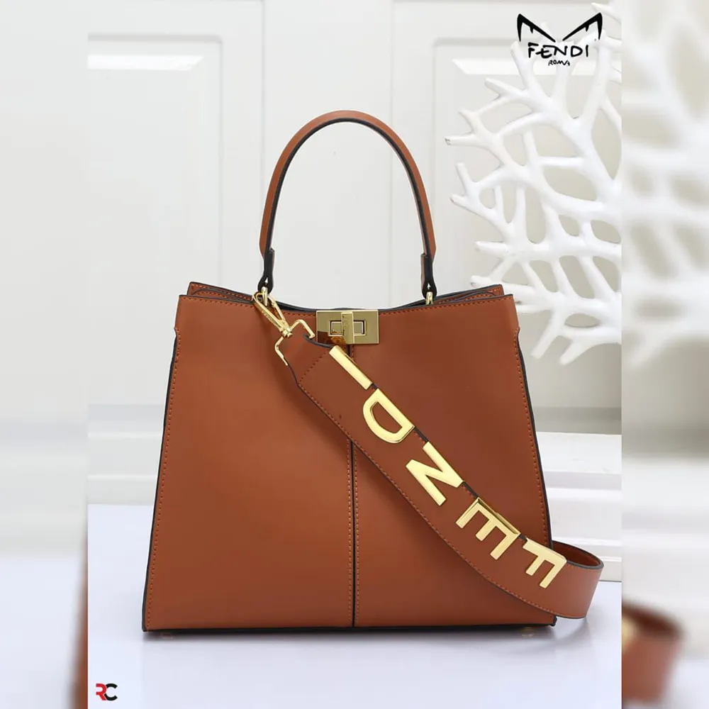 Fendi Peekaboo Brown Color Tote Bag