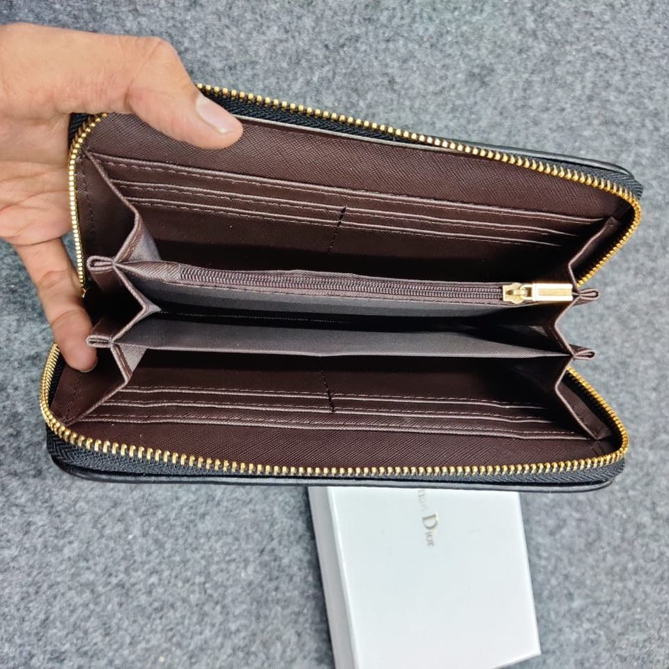 Christian Dior Canvas Mono Zipper Wallet