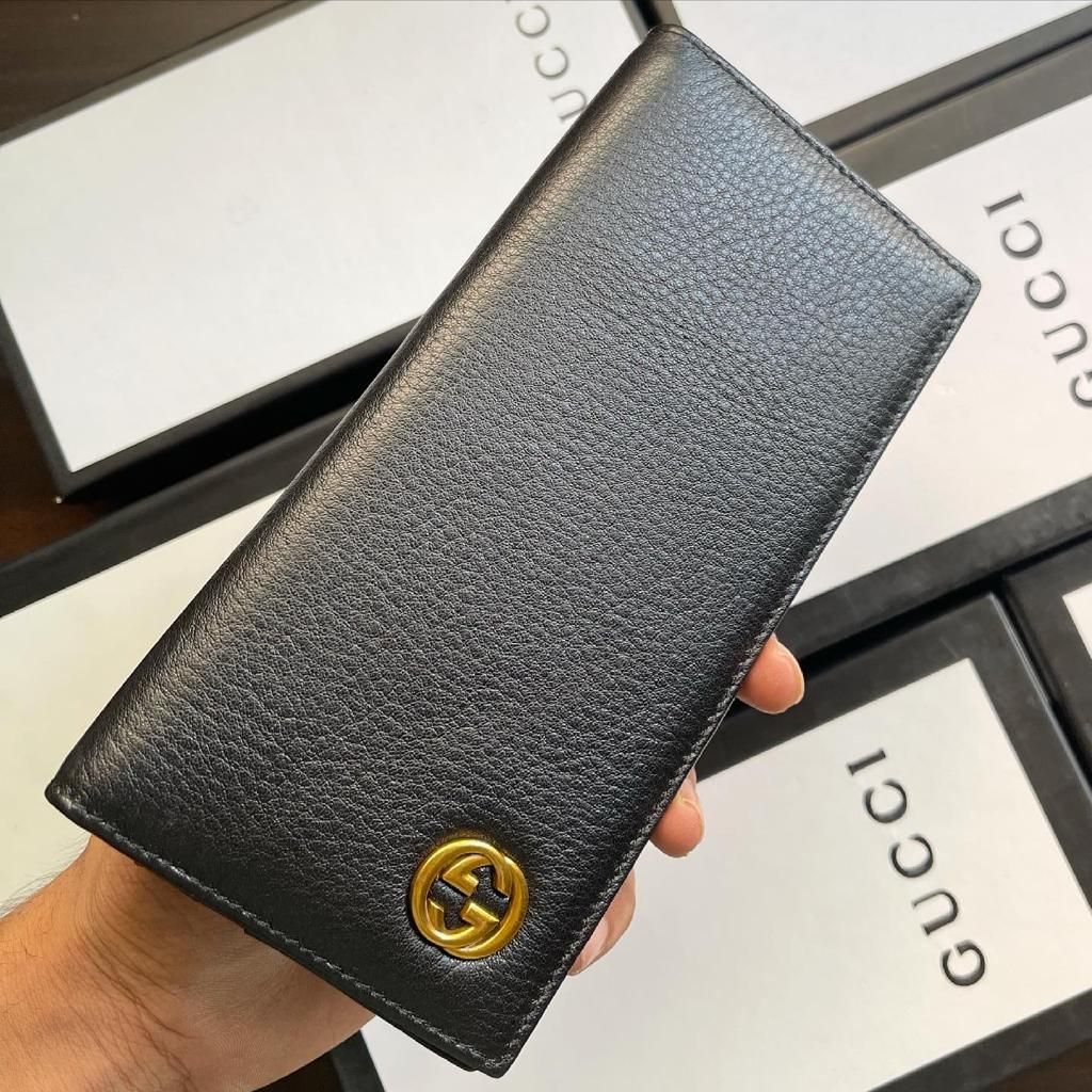 Gucci Reverse GG Leather Long Wallet