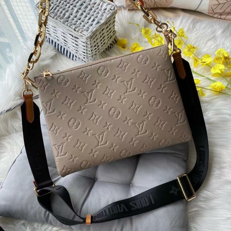 WhatsApp-Image-2021-09-14-at-3.30.10-PM-e1631711848102-5c517c73 Louis Vuitton Coussin Embossed Khaki Sling Bag (With Box)