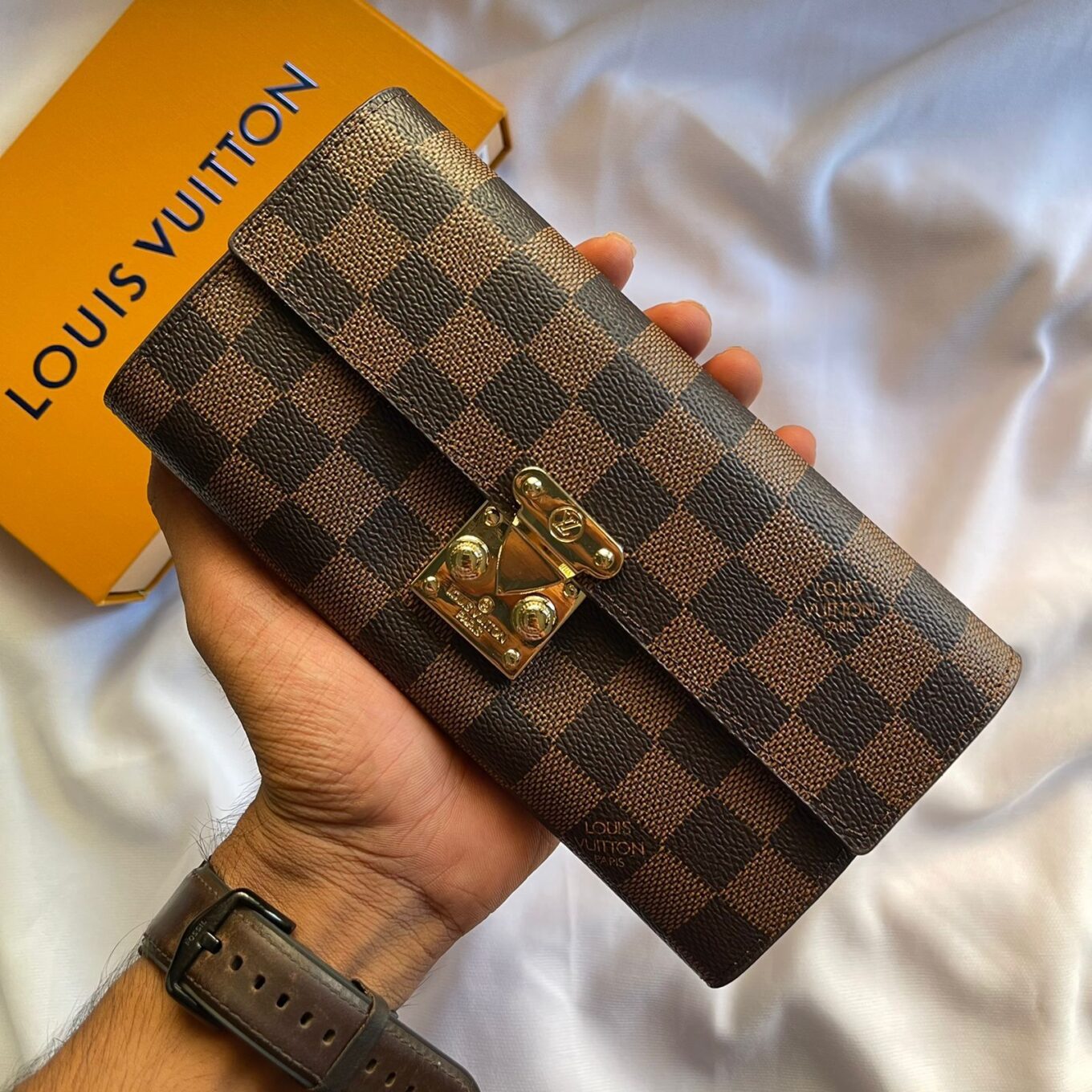 Louis Vuitton Check Coffee Wallet