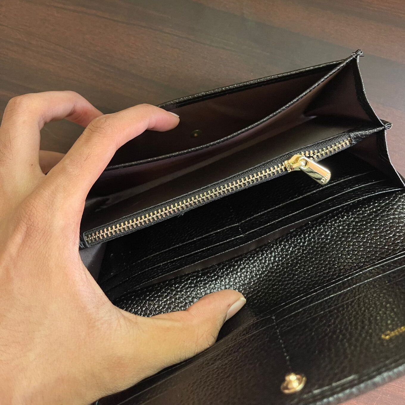 Dior CD Leather Embroidery Black Premium Wallet