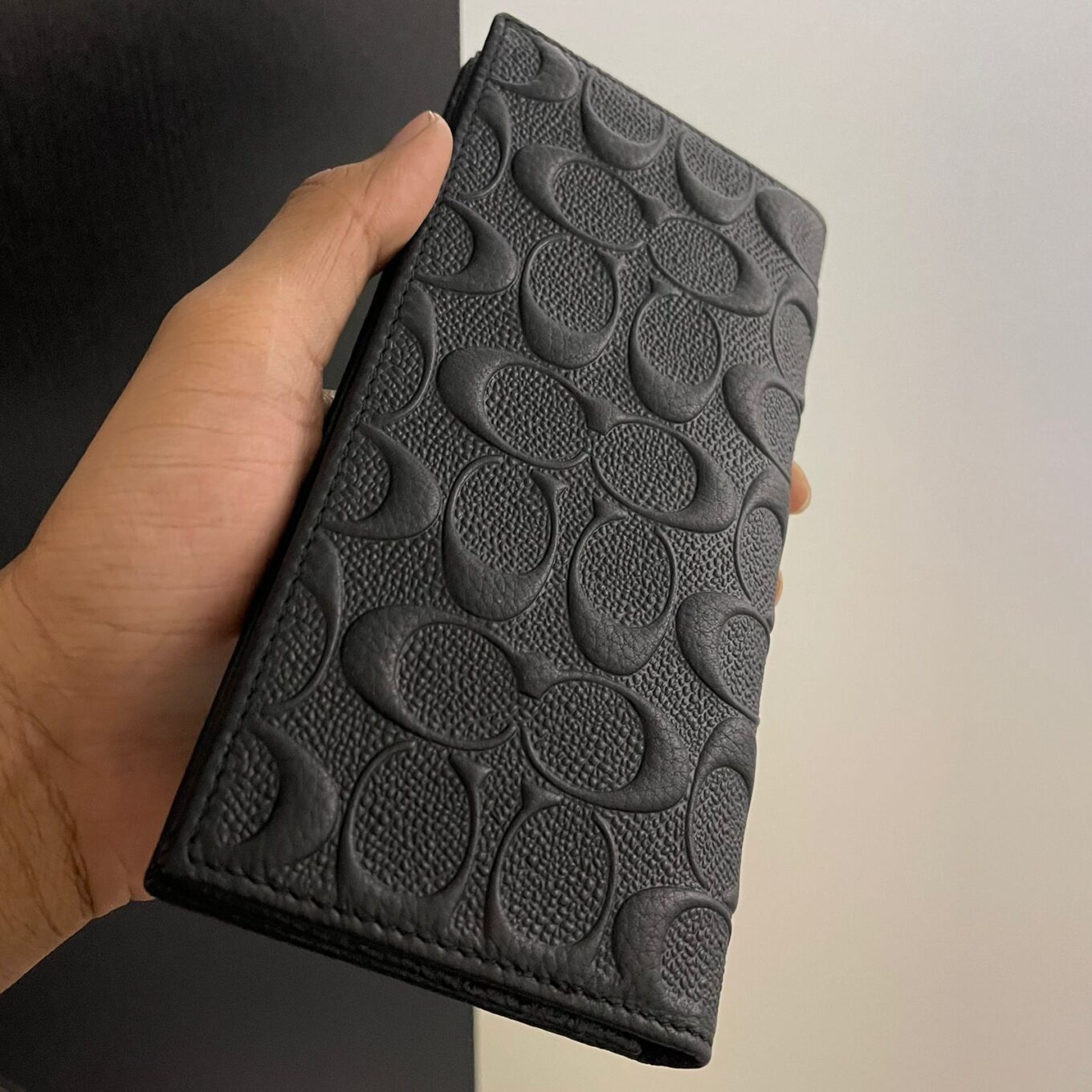 Coach Embossed Leather Unisex Long Wallet