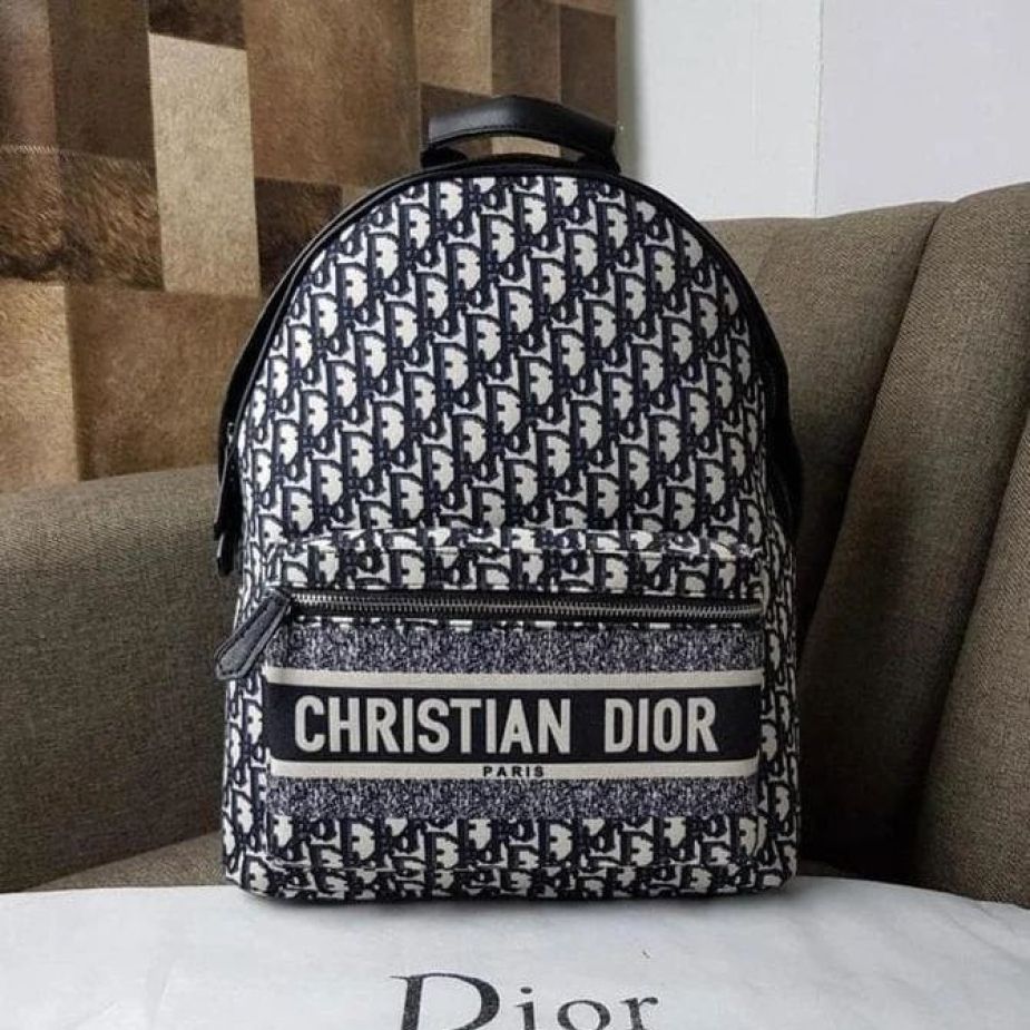 Christian Dior Black Letter Backpack
