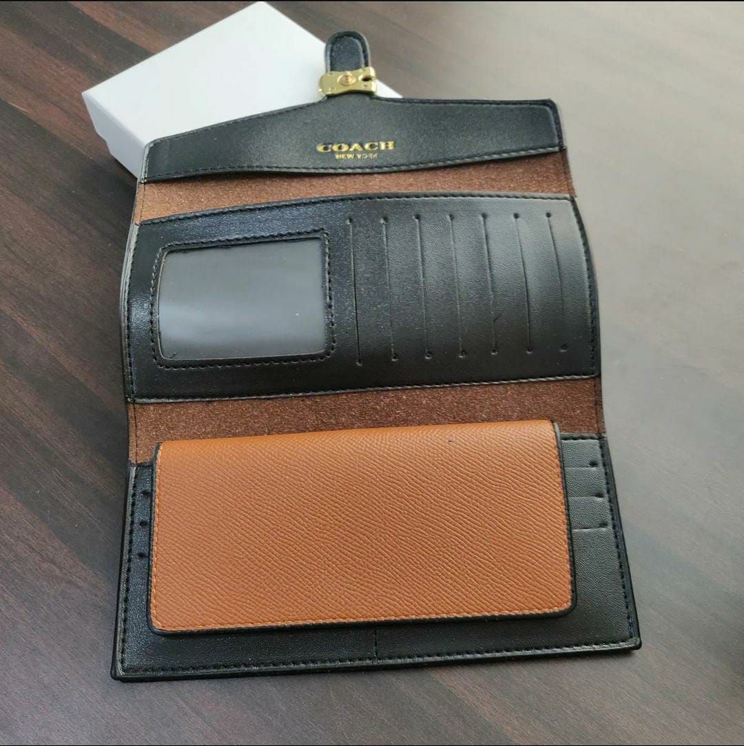 Coach Tabby Tan Three Fold Wallet