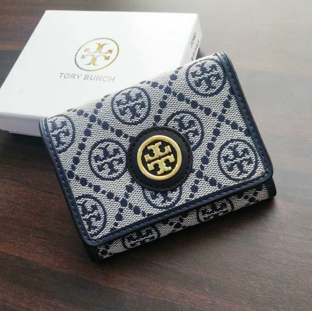 WhatsApp-Image-2022-03-29-at-6.31.39-PM-41e44b6b Tory Burch Jacquard Three Fold Blue Small Wallet
