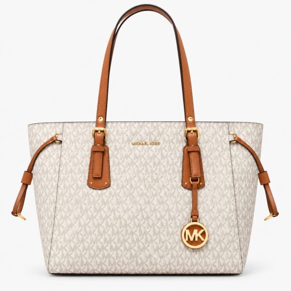 Michael Kors Voyager White Signature Tote Bag