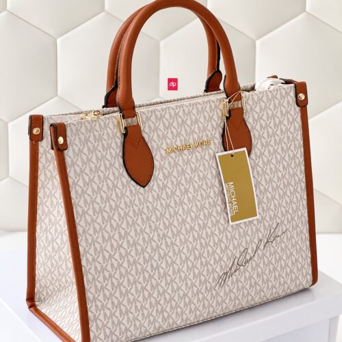 Michael Kors White Signature Tote Bag