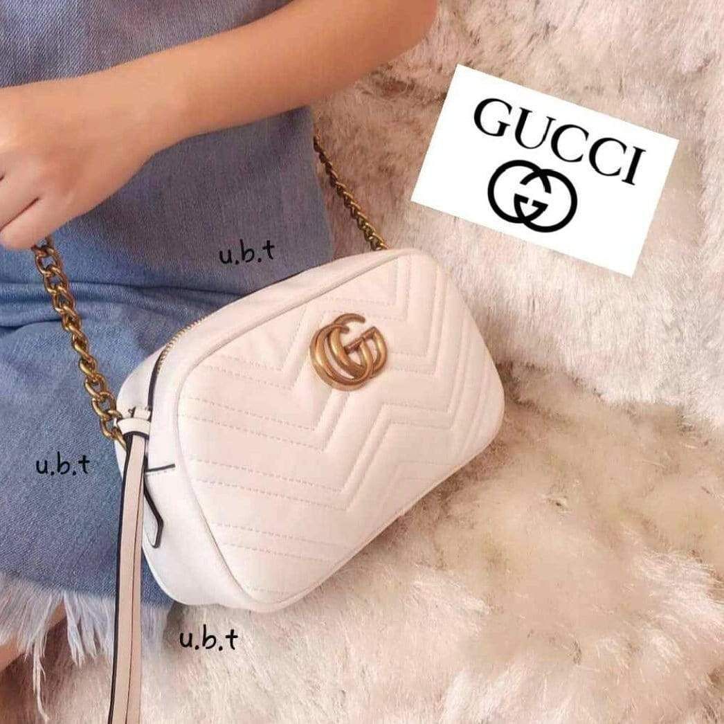 Gucci GG Marmont 2.0 White Color Matelassé Shoulder Bag