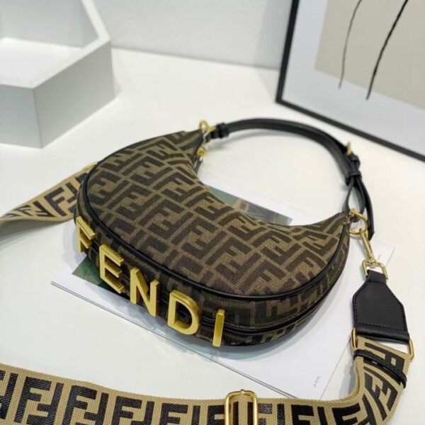 Buy Fendi Fendigraphy Medium Coffee Monogram Shoulder Bag (With Box ...