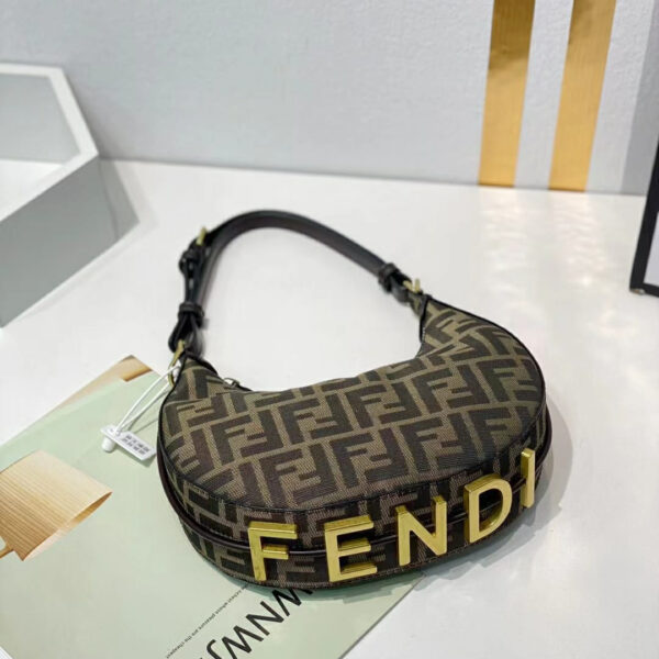 Buy Fendi Fendigraphy Medium Coffee Monogram Shoulder Bag (With Box ...