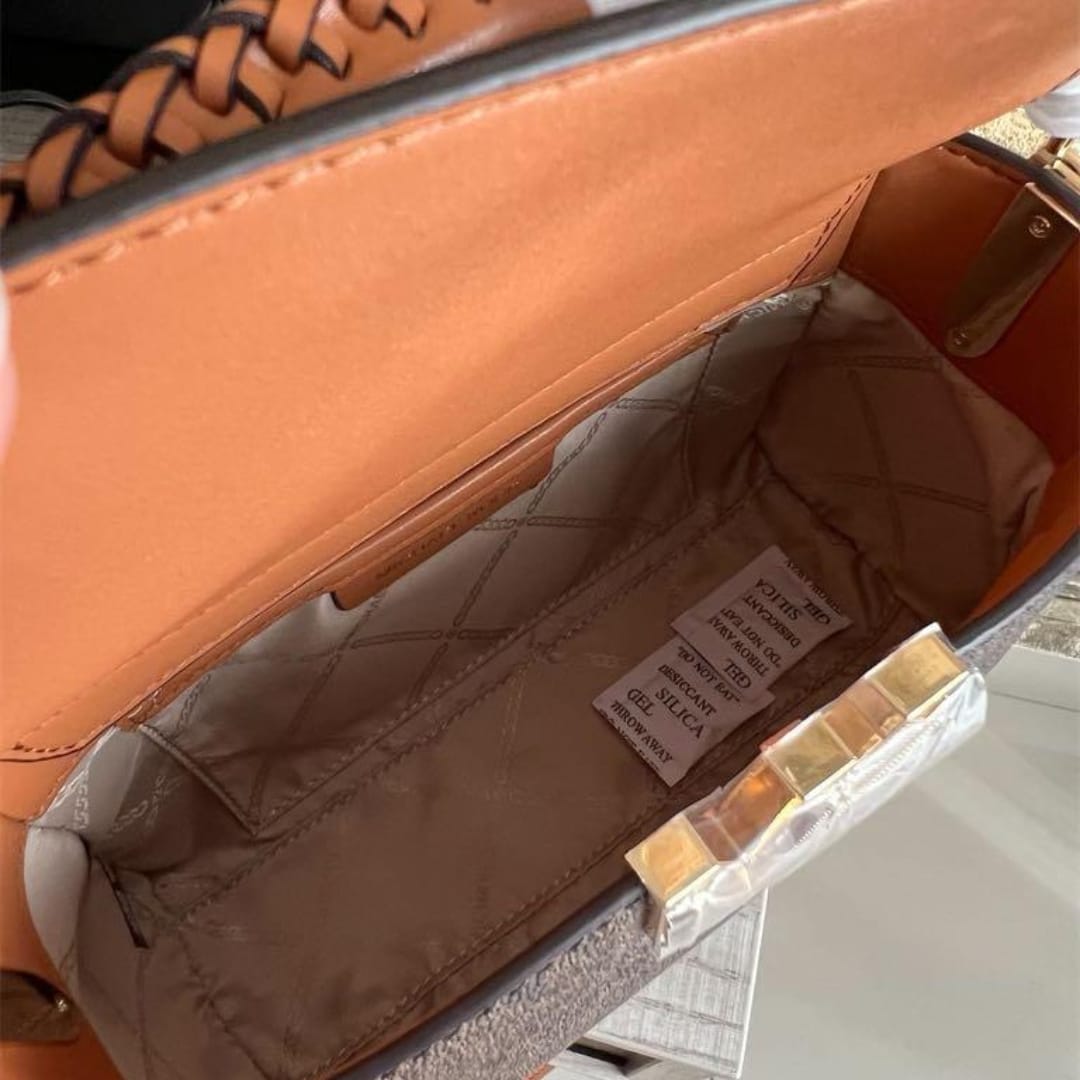 My project (42) Michael Kors Karlie Coffee Brown Crossbody Bag (With Box)