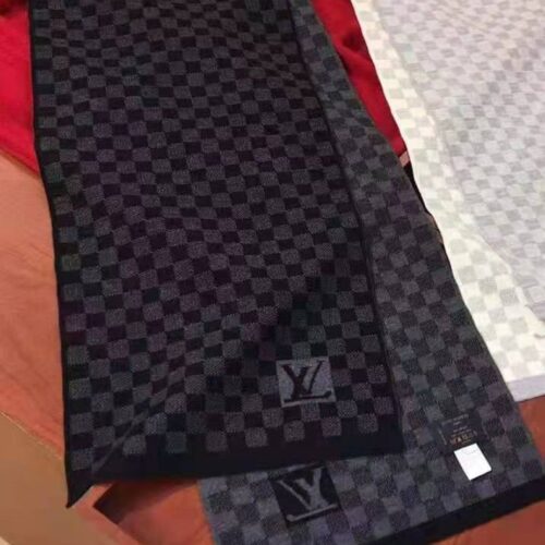 Louis Vuitton Black Check Unisex Muffler