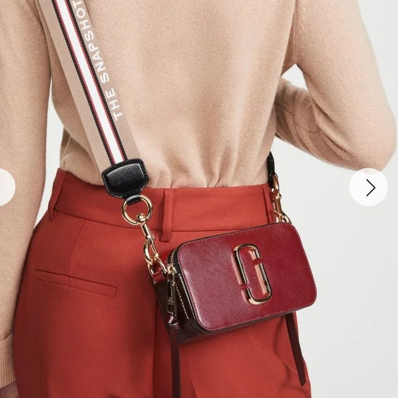 Marc Jacobs Maroon The Snapshot Camera Sling Bag (With Box)