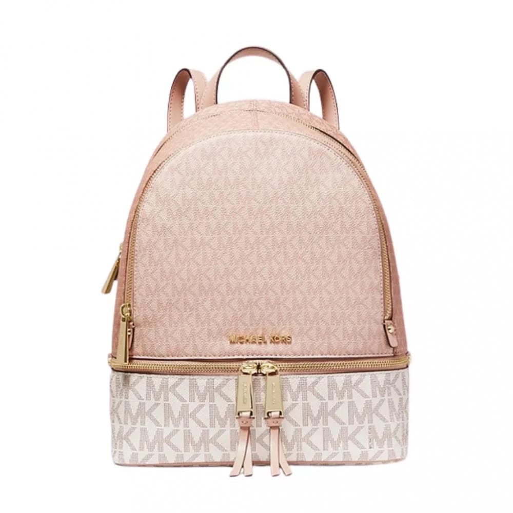 Buy Michael Kors Rhea Pink White Backpack Online