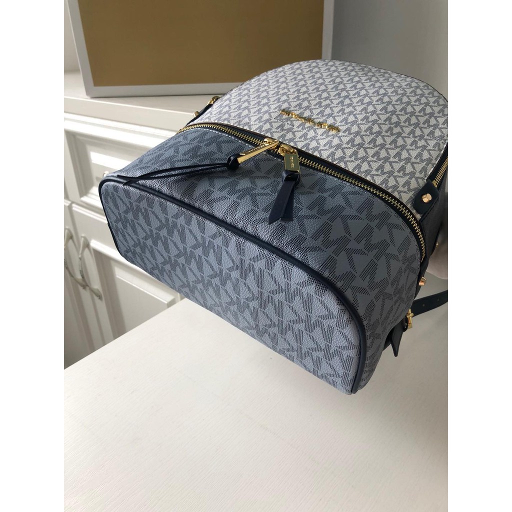 Michael Kors Rhea Blue White Backpack