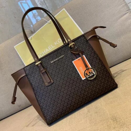 WhatsApp Image 2022-06-16 at 4.40.02 PM Michael Kors Coffee Monogram Voyager Tote Bag