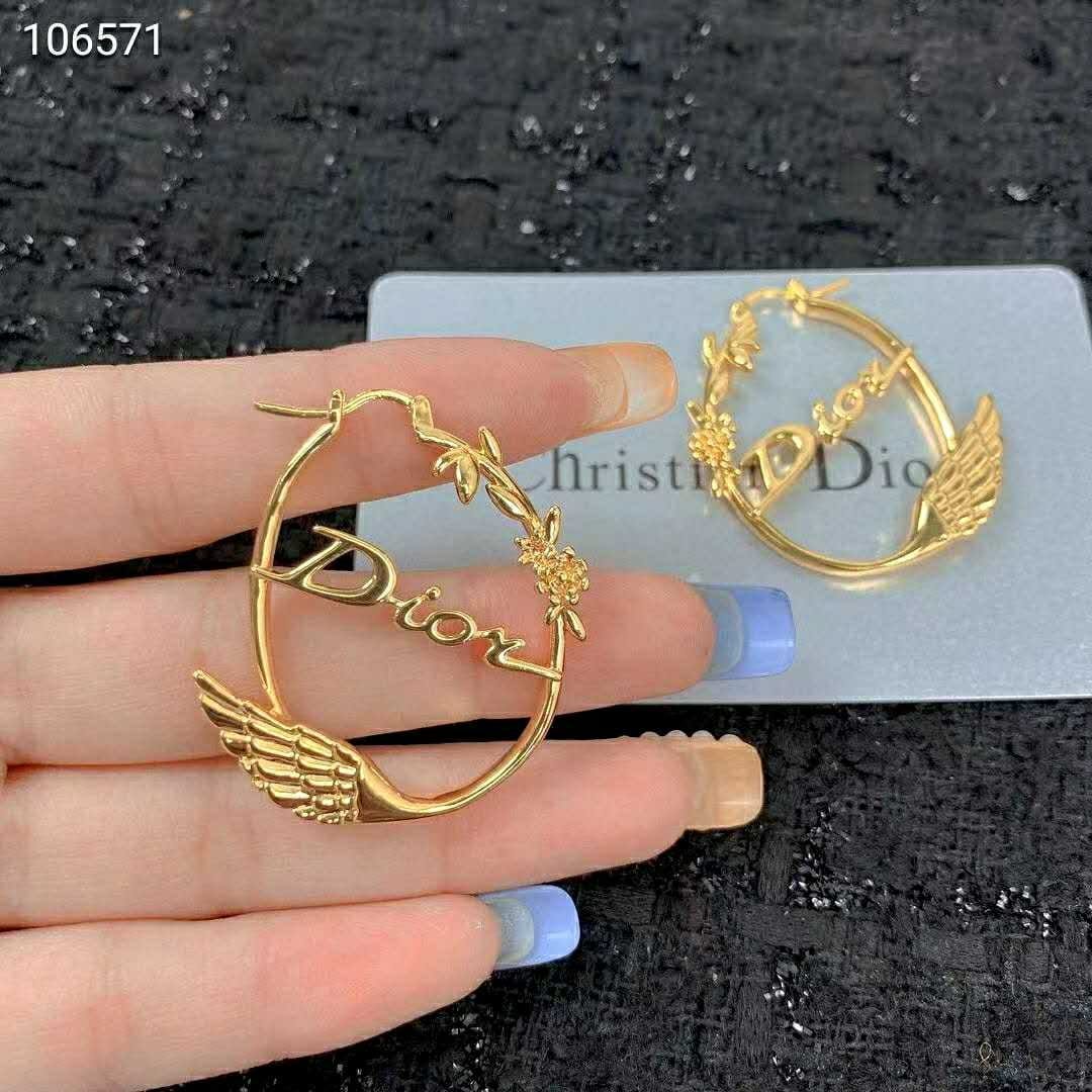 Dior Round Wing Earring
