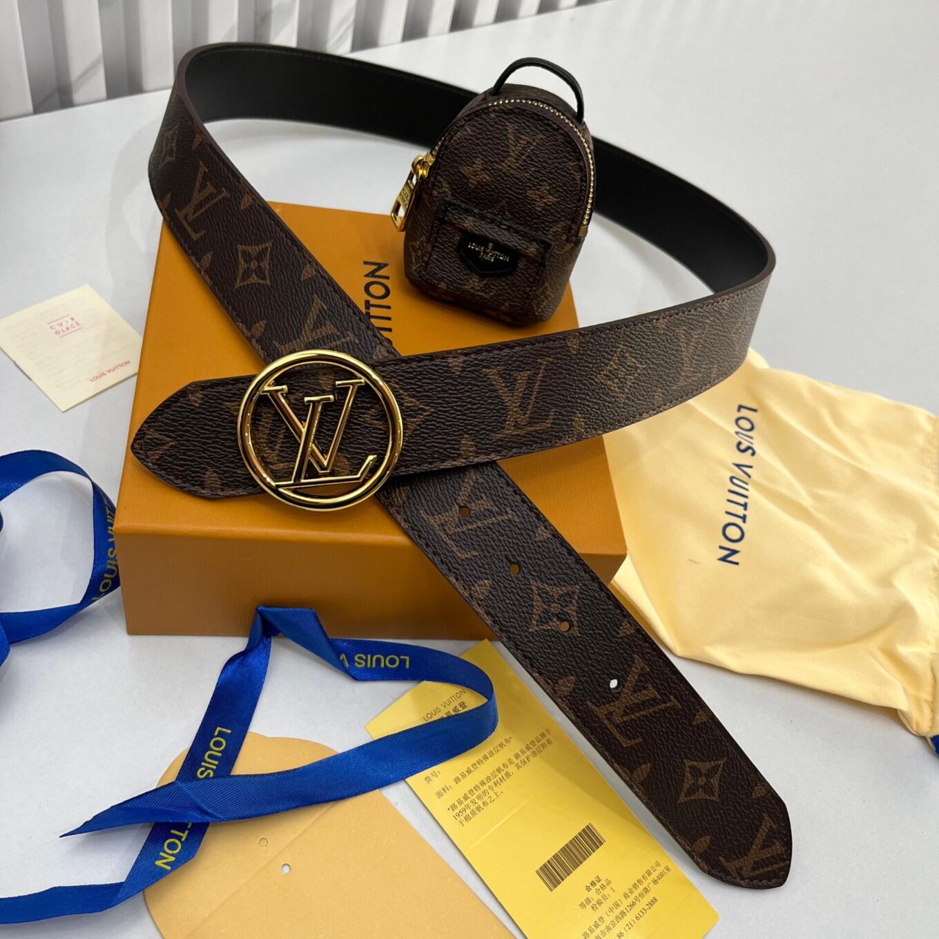 Louis Vuitton Reversible Ladies Belt (With Mini Attached Backpack)