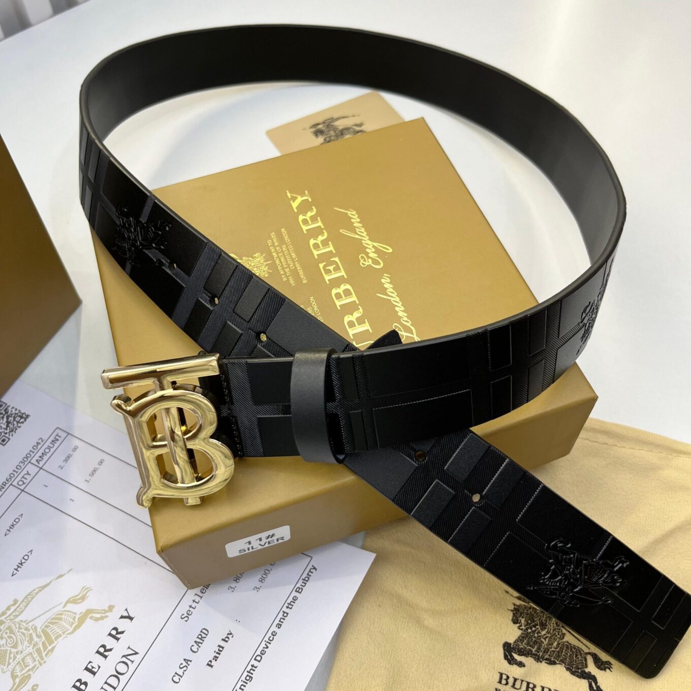 Burberry Black Signature Unisex Belt