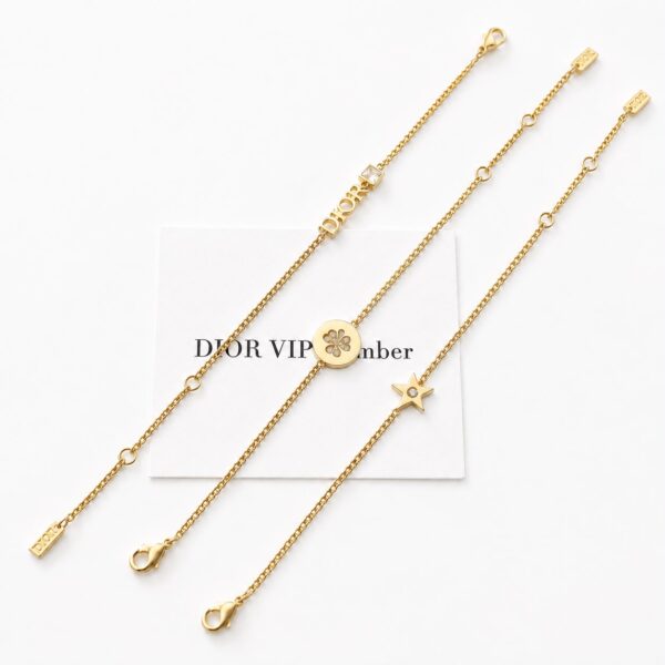 Dior Star Flower Combination Set Of 3 Bracelet
