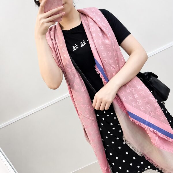 Louis Vuitton Pink Semi Woolen Stole