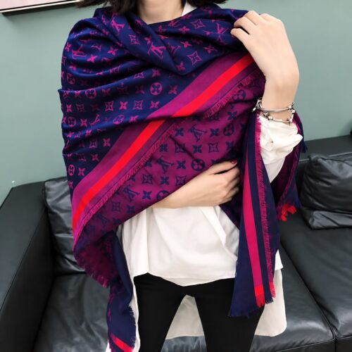 Louis Vuitton Purple Semi Woolen Stole