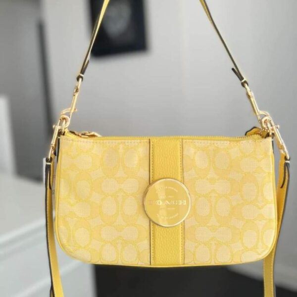 Buy COACH LONNIE BAGUETTE YELLOW SHOULDER BAG (WITH BOX) - Online