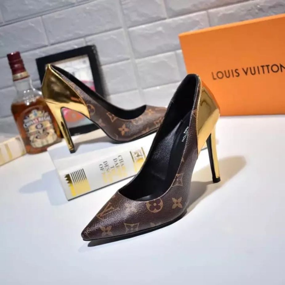 Buy Louis Vuitton Cherie Golden Pump High Heel Online