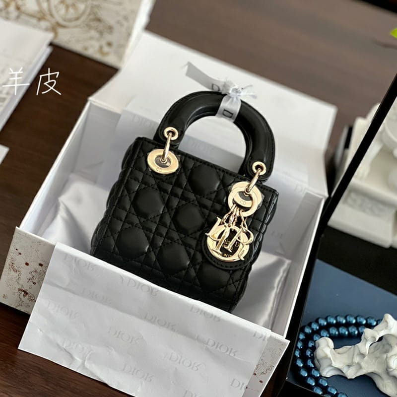 WhatsApp Image 2022-07-11 at 4.18.44 PM Dior Mini Lady Dior Black Handbag (With Box)