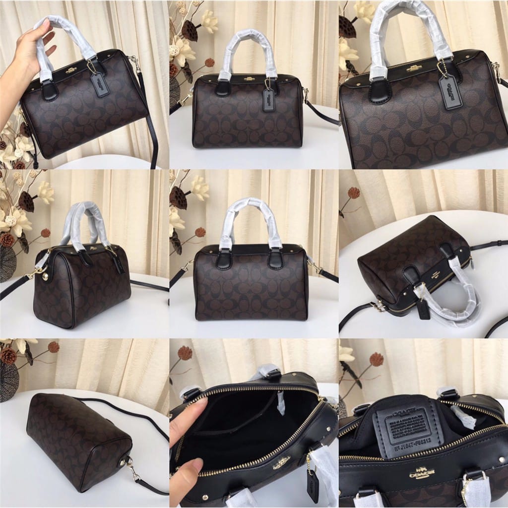 WhatsApp Image 2022-07-18 at 18.55.06 (1) Coach Mini Bennett Satchel Coffee Black Handbag (With Box)