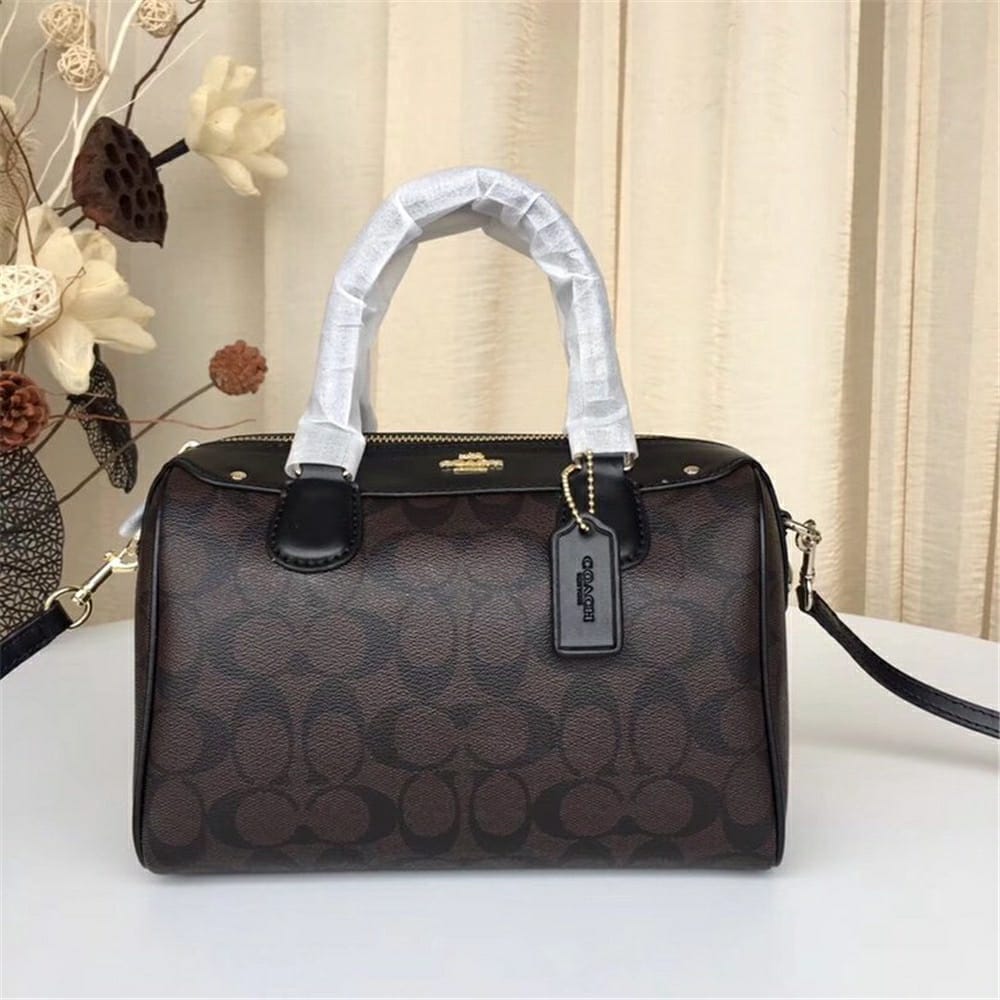 WhatsApp Image 2022-07-18 at 18.55.06 Coach Mini Bennett Satchel Coffee Black Handbag (With Box)