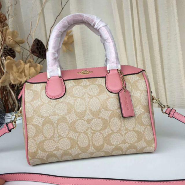Coach Mini Bennett Satchel Apricot Pink Handbag (With Box)