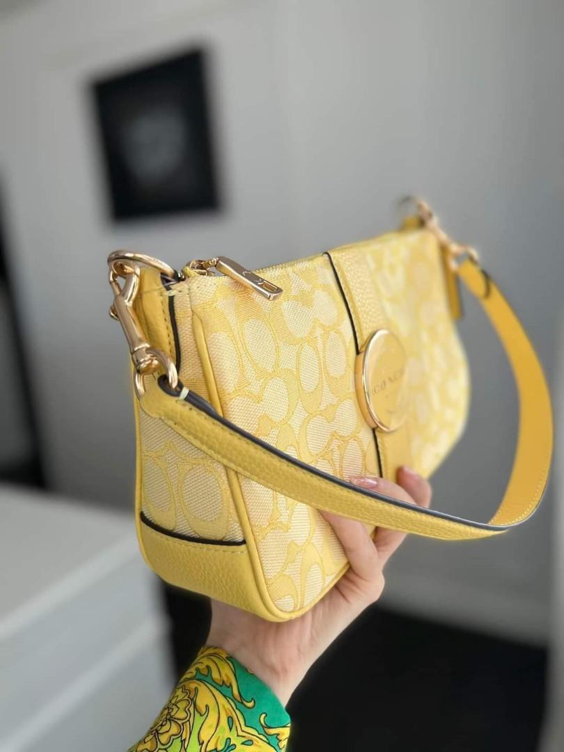 Buy COACH LONNIE BAGUETTE YELLOW SHOULDER BAG (WITH BOX) Online