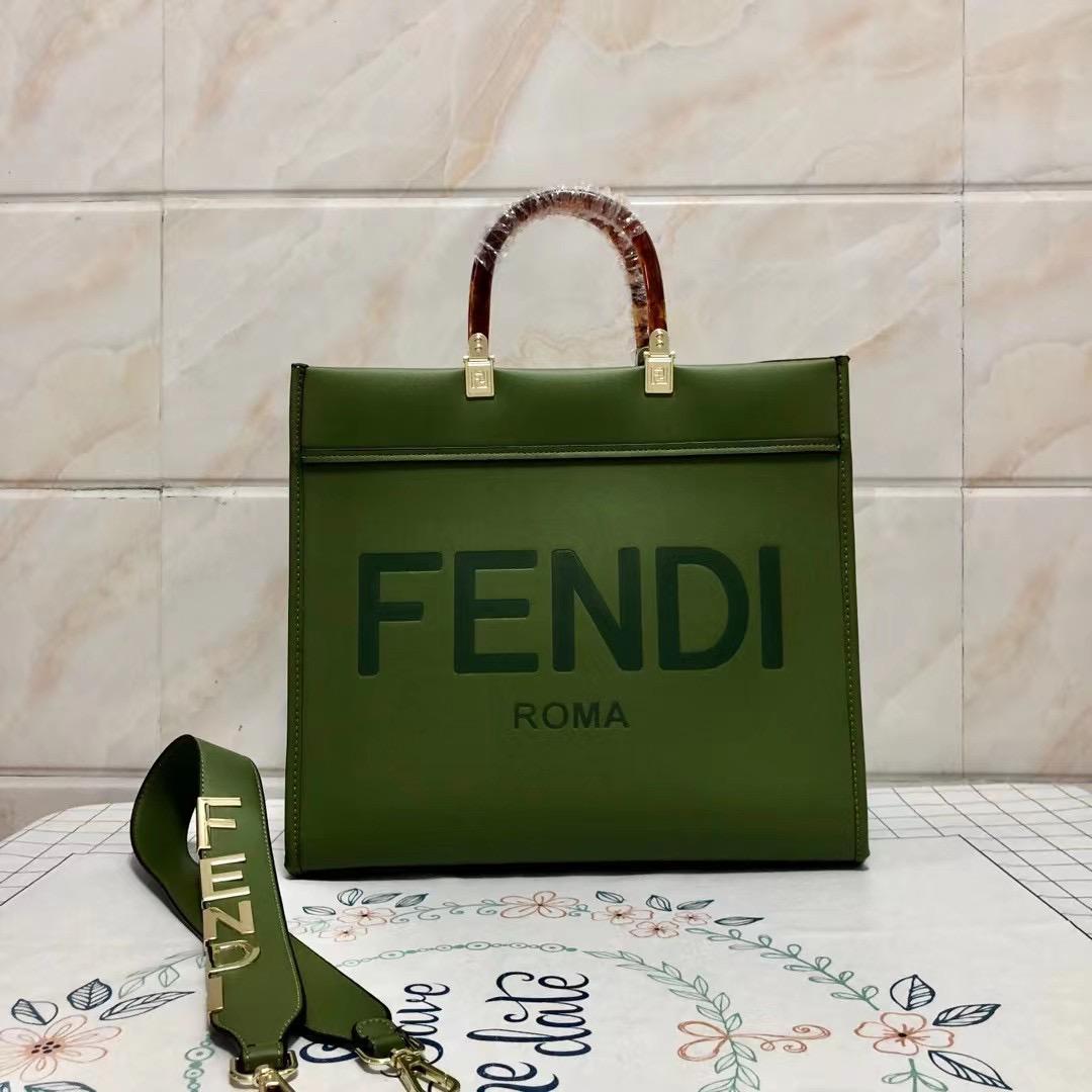 Buy FENDI Roma Sunshine Green Tote Bag Online
