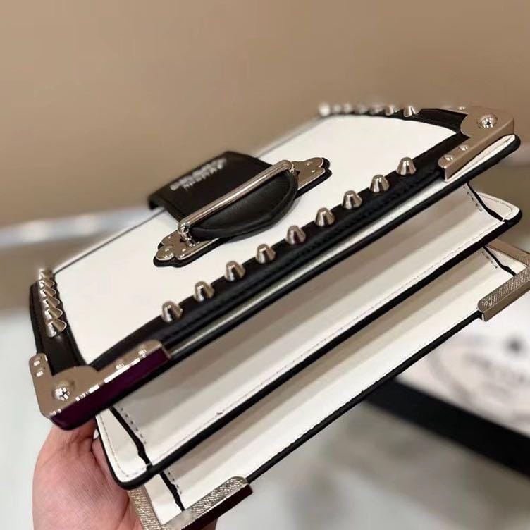 WhatsApp Image 2022-09-07 at 4.56.03 PM (1) Prada City Rockstud Black White Crossbody Bag