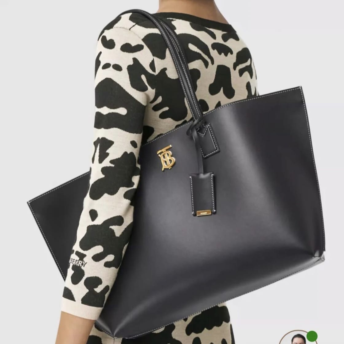 Burberry TB Black Tote Bag