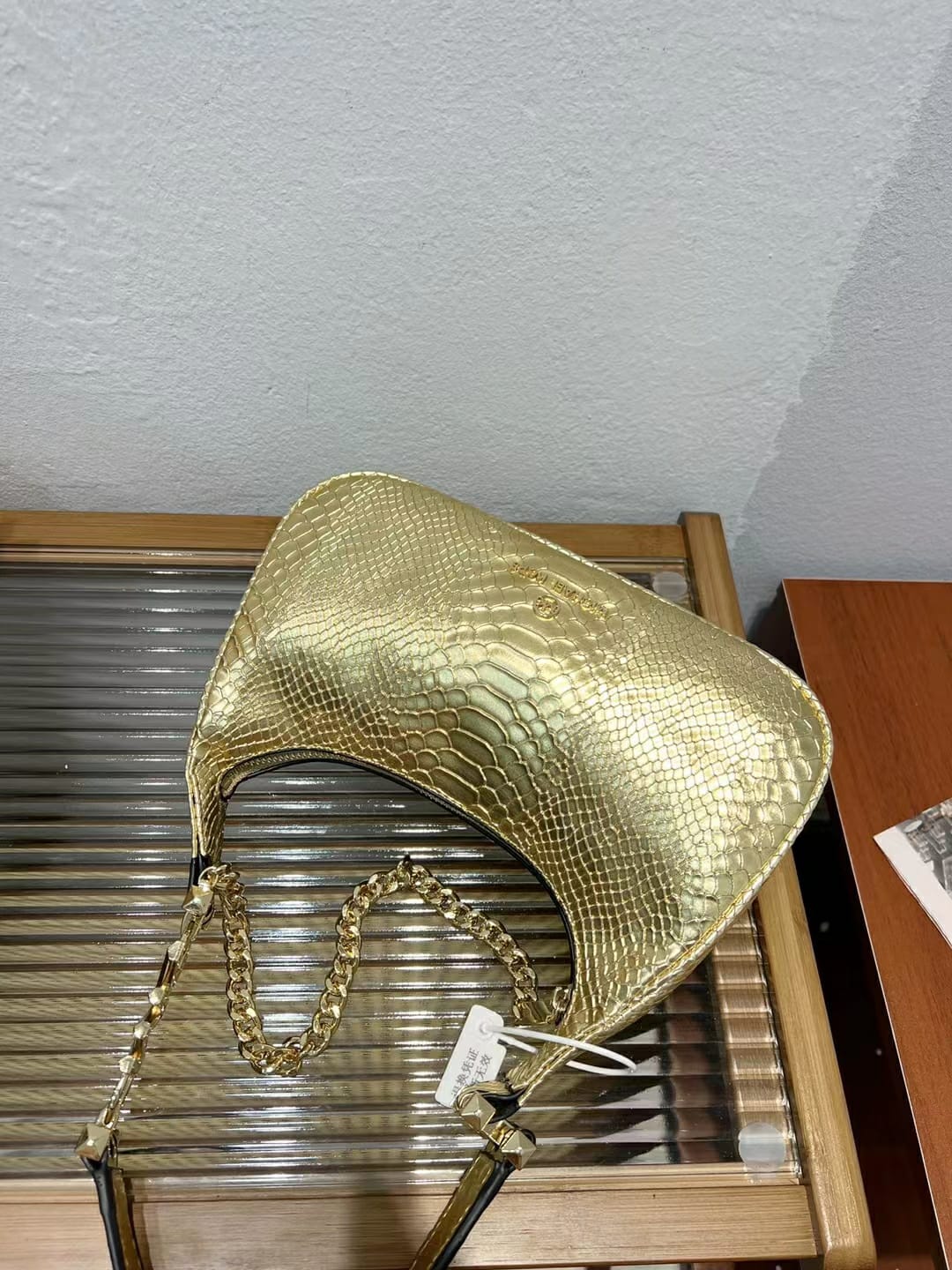 Michael kors Piper Metallic Golden Shoulder Bag (With Box)