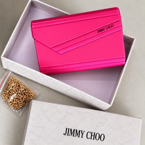 Jimmy Choo Candy Party Clutch Pink Sling Bag (With Box)