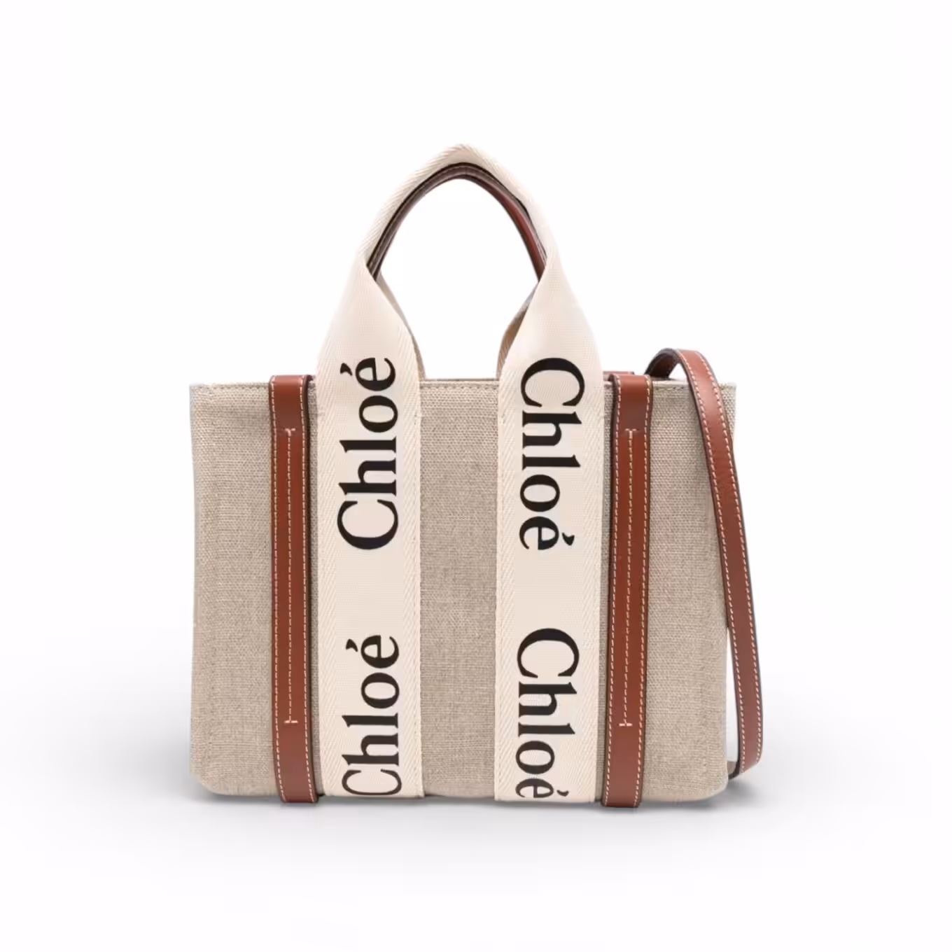 Chloe Small Size Woody Canvas Tote