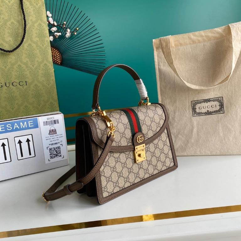 Gucci GG Ophidia Premium Quality Web Top Handle Bag (With Box)