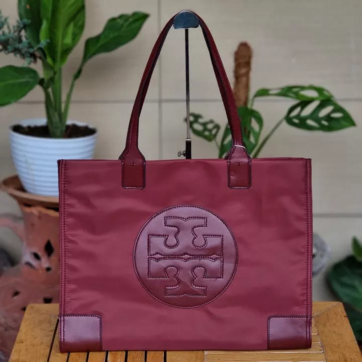 WhatsApp Image 2022-12-24 at 2.09.46 AM Tory Burch Ella Maroon Tote Bag (With Box)