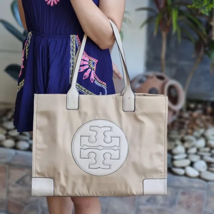 Tory Burch Ella Apricot Tote Bag
