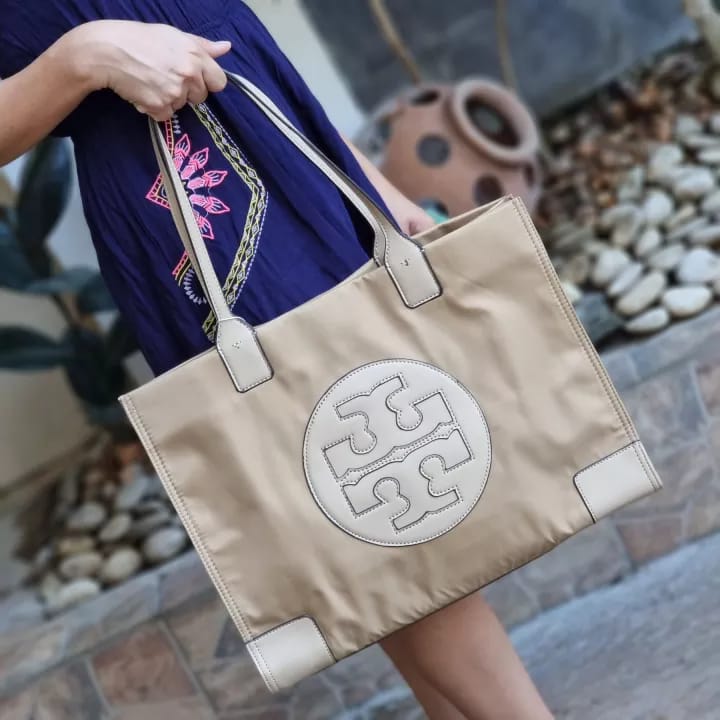 Tory Burch Ella Apricot Tote Bag