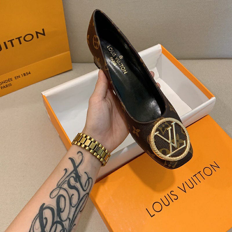 Louis Vuitton Coffee Monogram Pump Heel