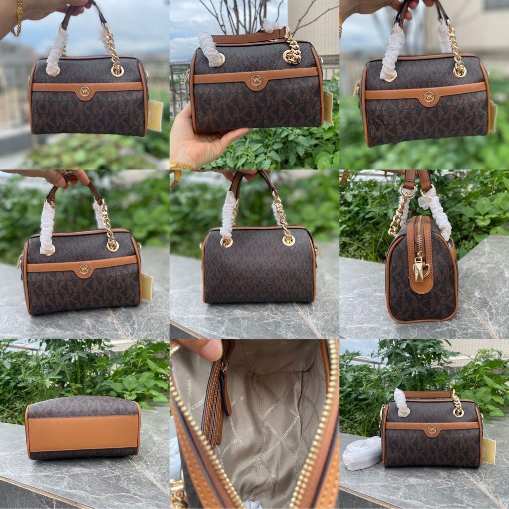 Michael Kors Coffee Blaire Logo Small Satchel Handbag