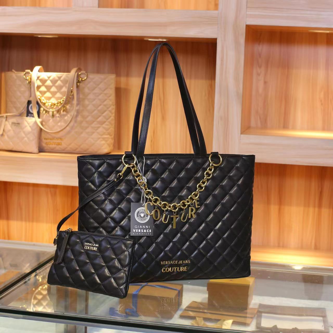Versace Jeans Couture Black Charm Tote Bag