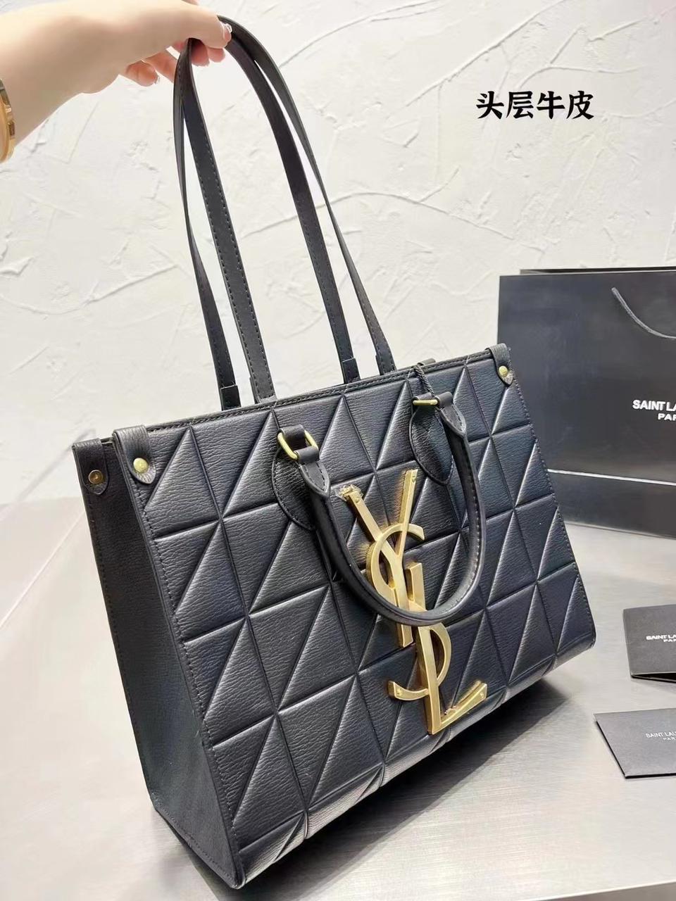 YSL Black On The Go Black Tote Bag