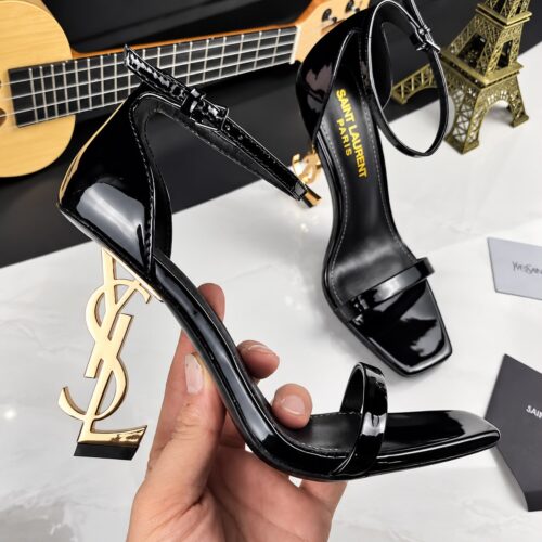 YSL Opyum Black Sandle Heel