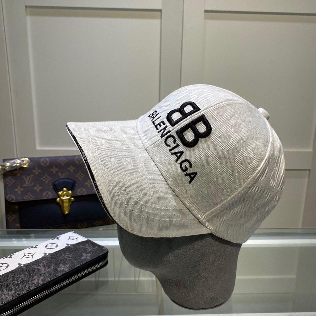Balenciaga White Monogram Unisex Cap